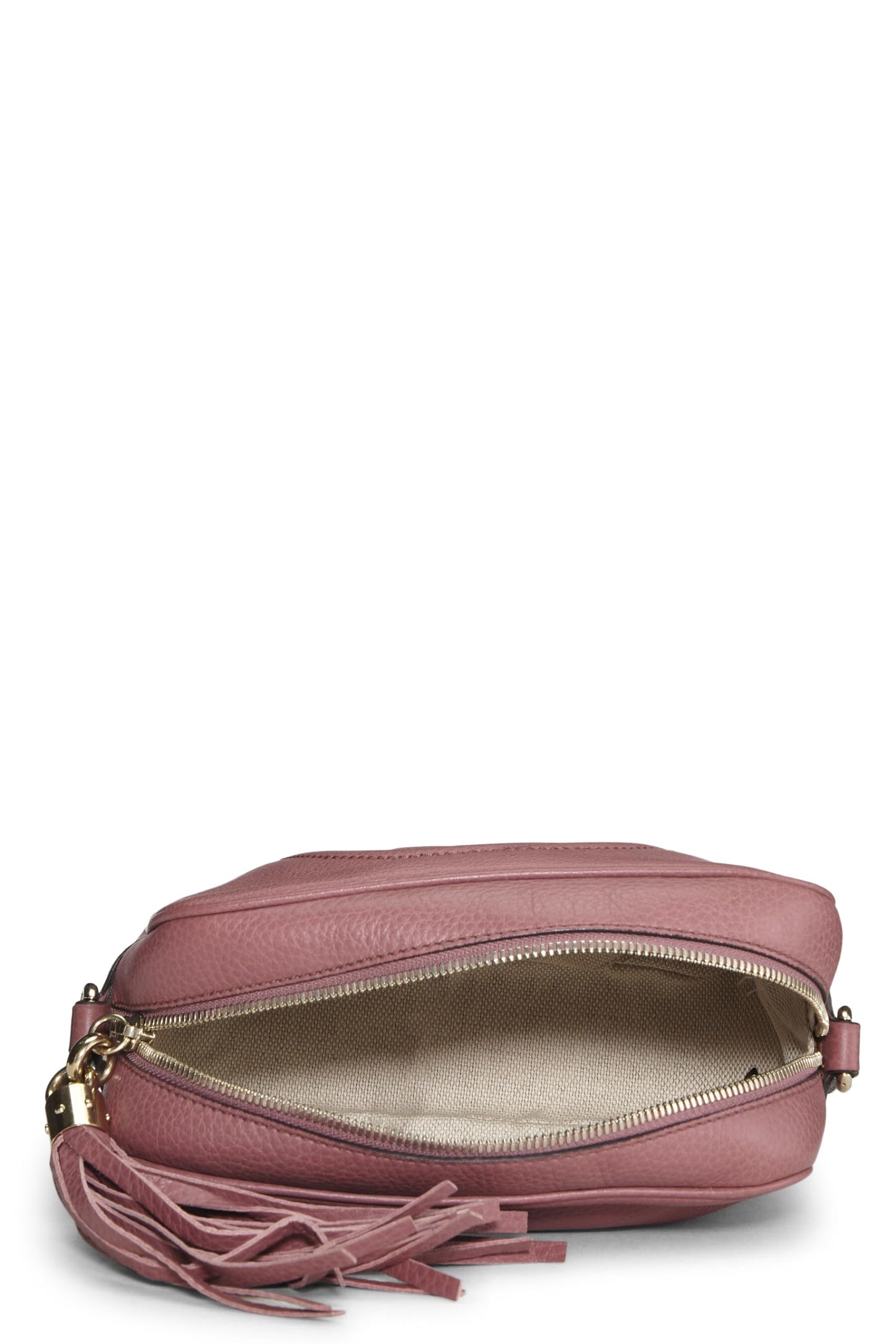 Gucci, Pre-Loved Pink Grained Leather Soho Disco, Pink