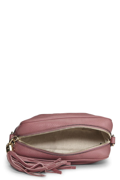 Gucci, Soho Disco en cuir grainé rose d'occasion, rose