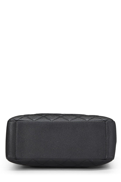 Chanel, sac cabas matelassé noir Caviar Petite d'occasion (PST), noir