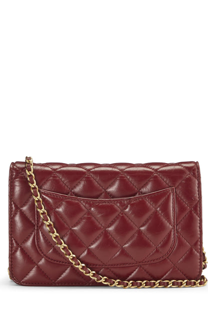 Chanel, Pre-Loved Red Quilted Calfskin Reissue Wallet-On-Chain (WOC), Red