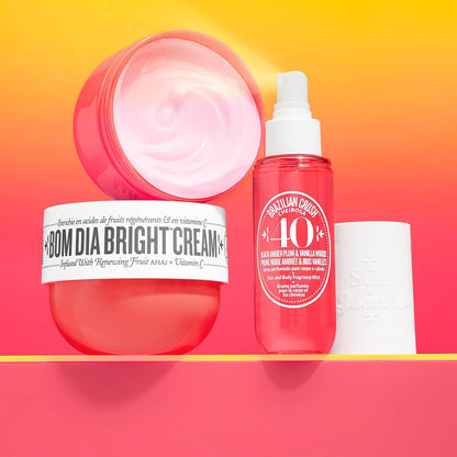 SOL DE JANEIRO Bom Dia Bright Body Cream à la vitamine C, 240 ml avec coffret cadeau Cheirosa '40 Hair &amp; Body Fragrance Mist 240 ml