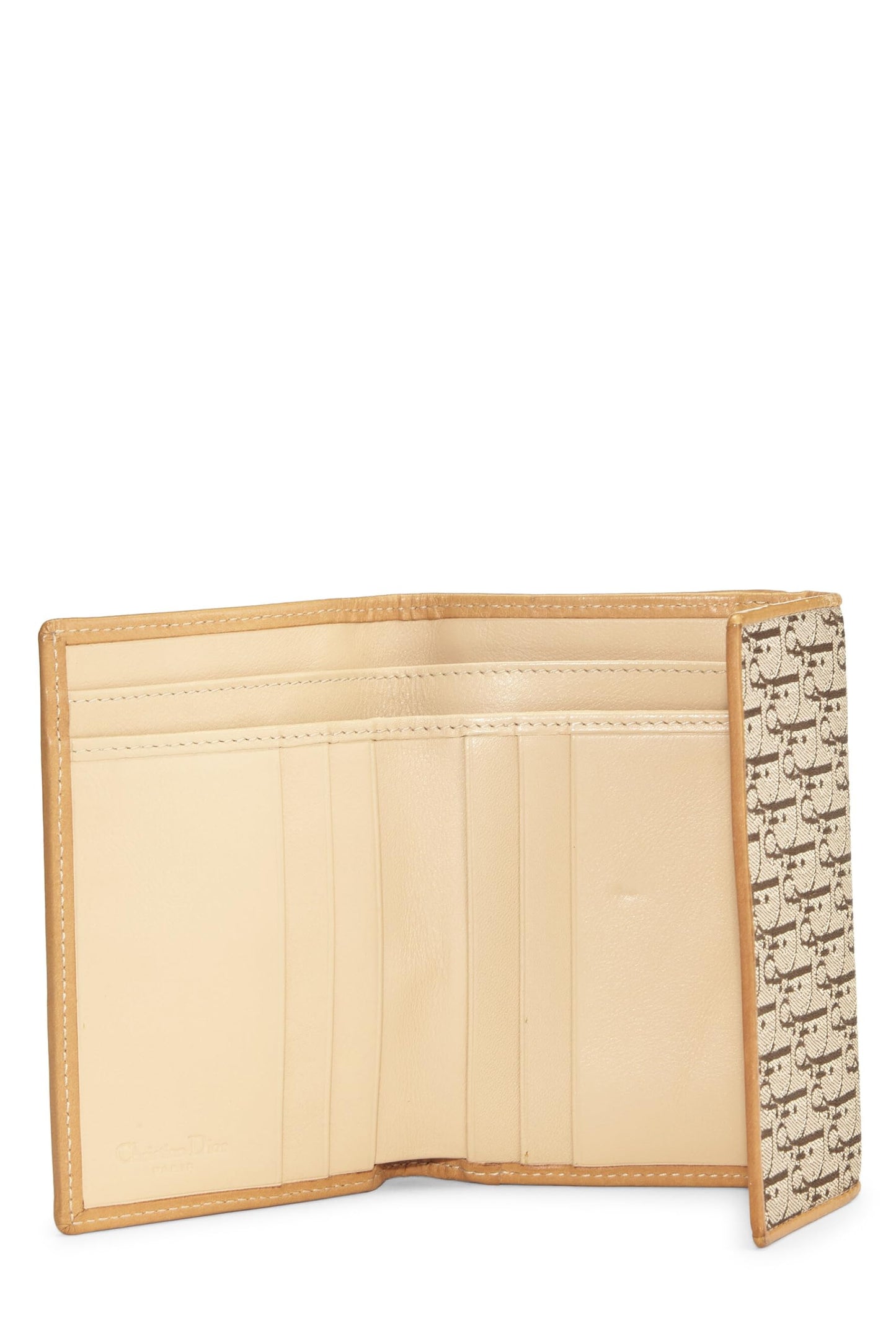 Dior, Pre-Loved Beige Trotter Canvas Wallet, Beige