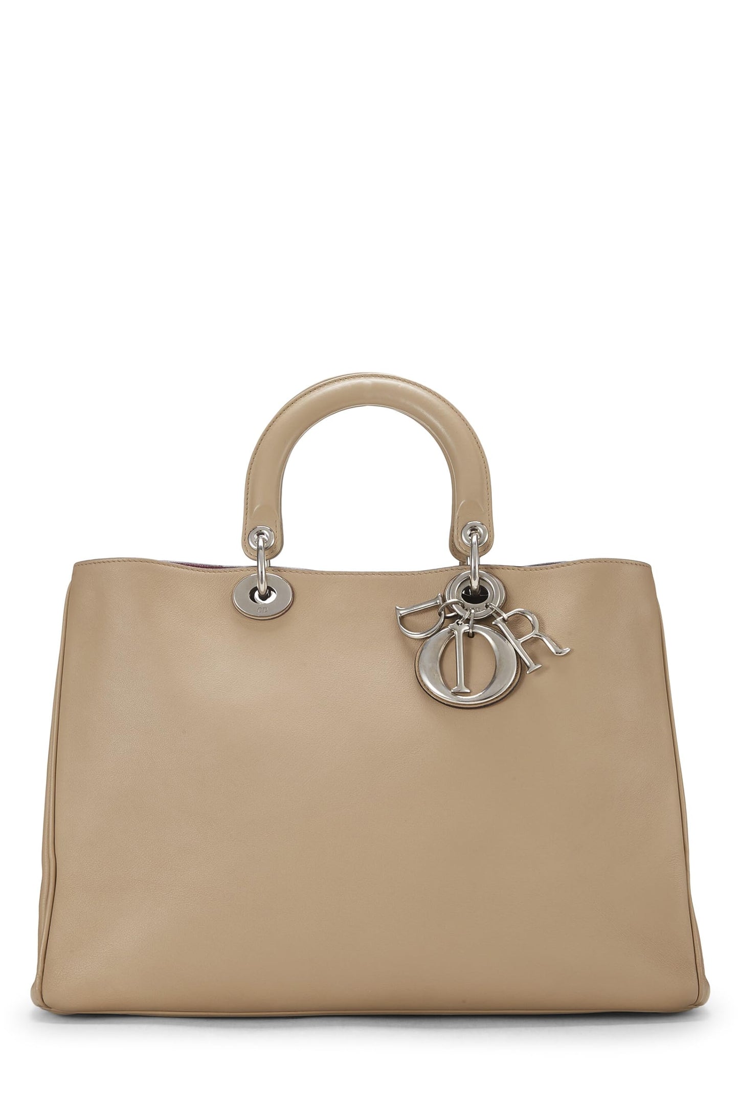 Dior, Pre-Loved Cuero Beige Diorissimo Medio, Beige