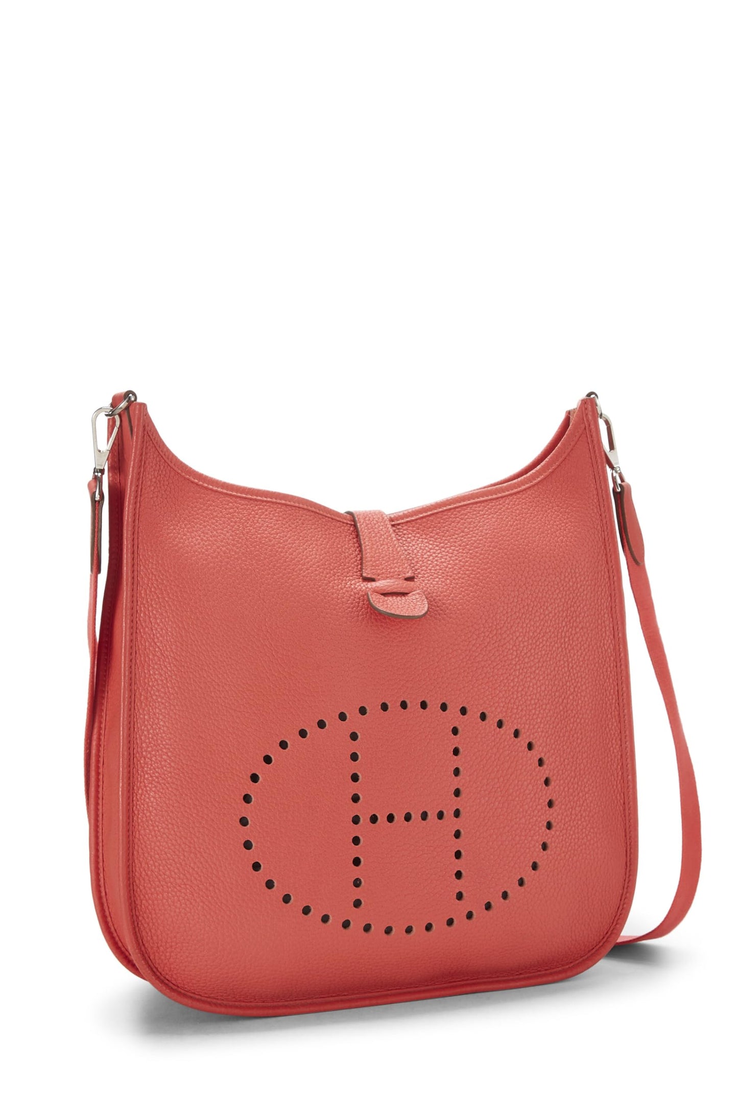 Hermès, Pre-Loved Rouge Pivoine Clemence Evelyne III GM, Rosa