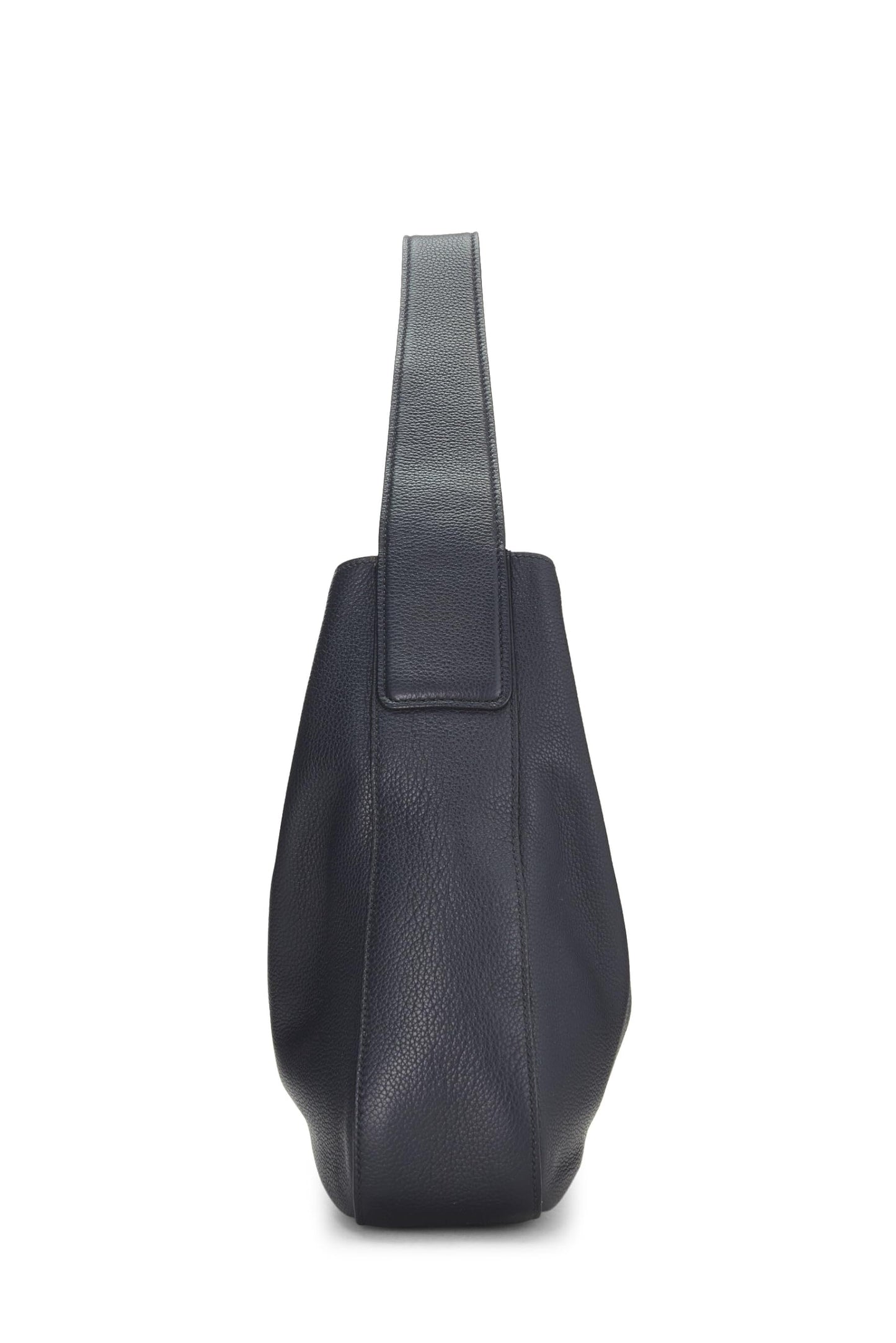 Prada, Pre-Loved Navy Vitello Daino Hobo, Navy