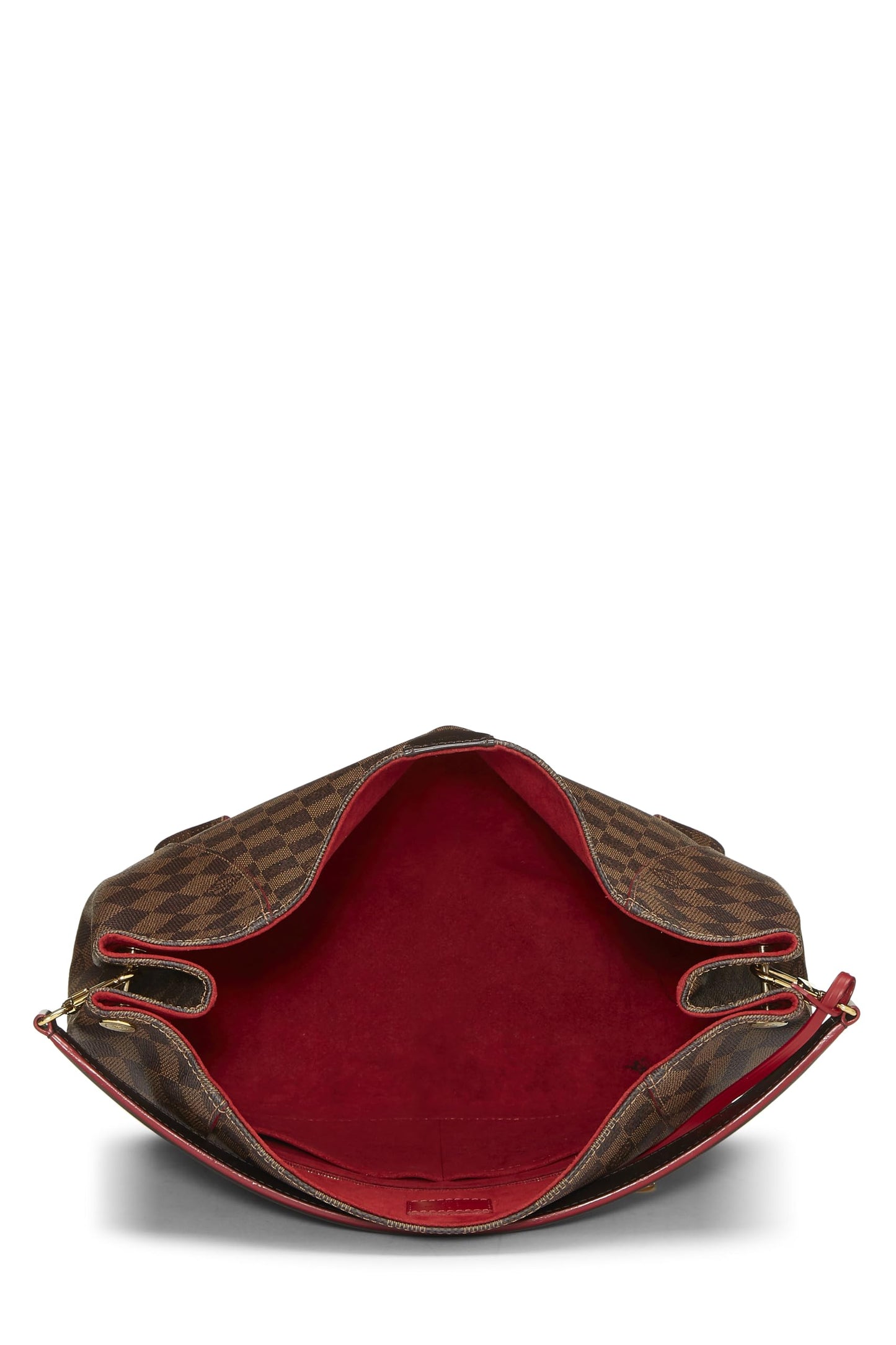 Louis Vuitton, Cabas Damier Ebene Caissa MM pré-aimé, Rouge