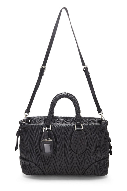 Prada, Bolso de mano Antik de napa negra Pre-Loved, Negro