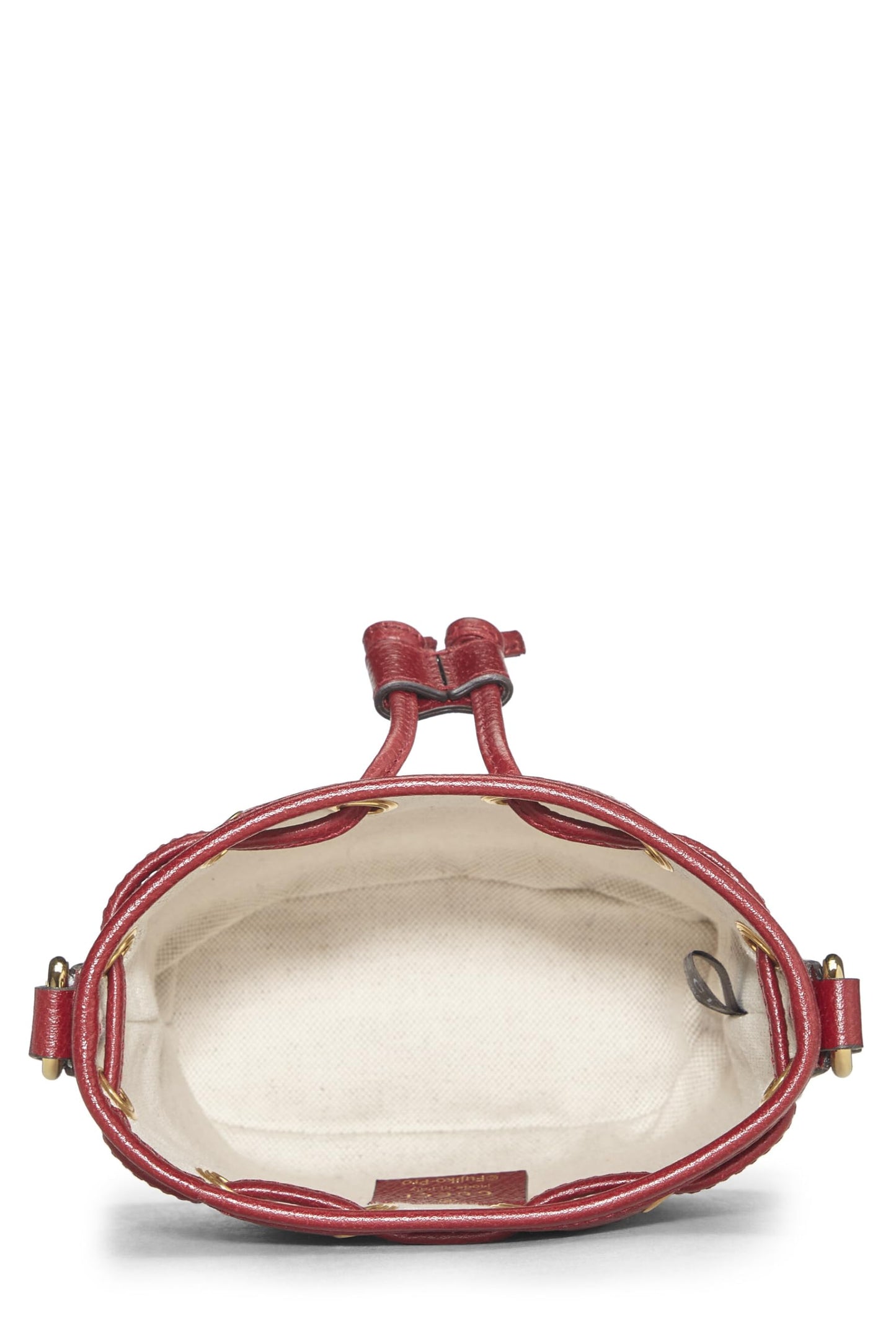 Gucci, Pre-Loved Doraemon x Gucci Coated Canvas Bucket Bag Mini, Red