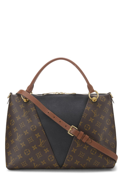 Louis Vuitton, Pre-Loved Black Monogram Canvas V Tote MM, Black