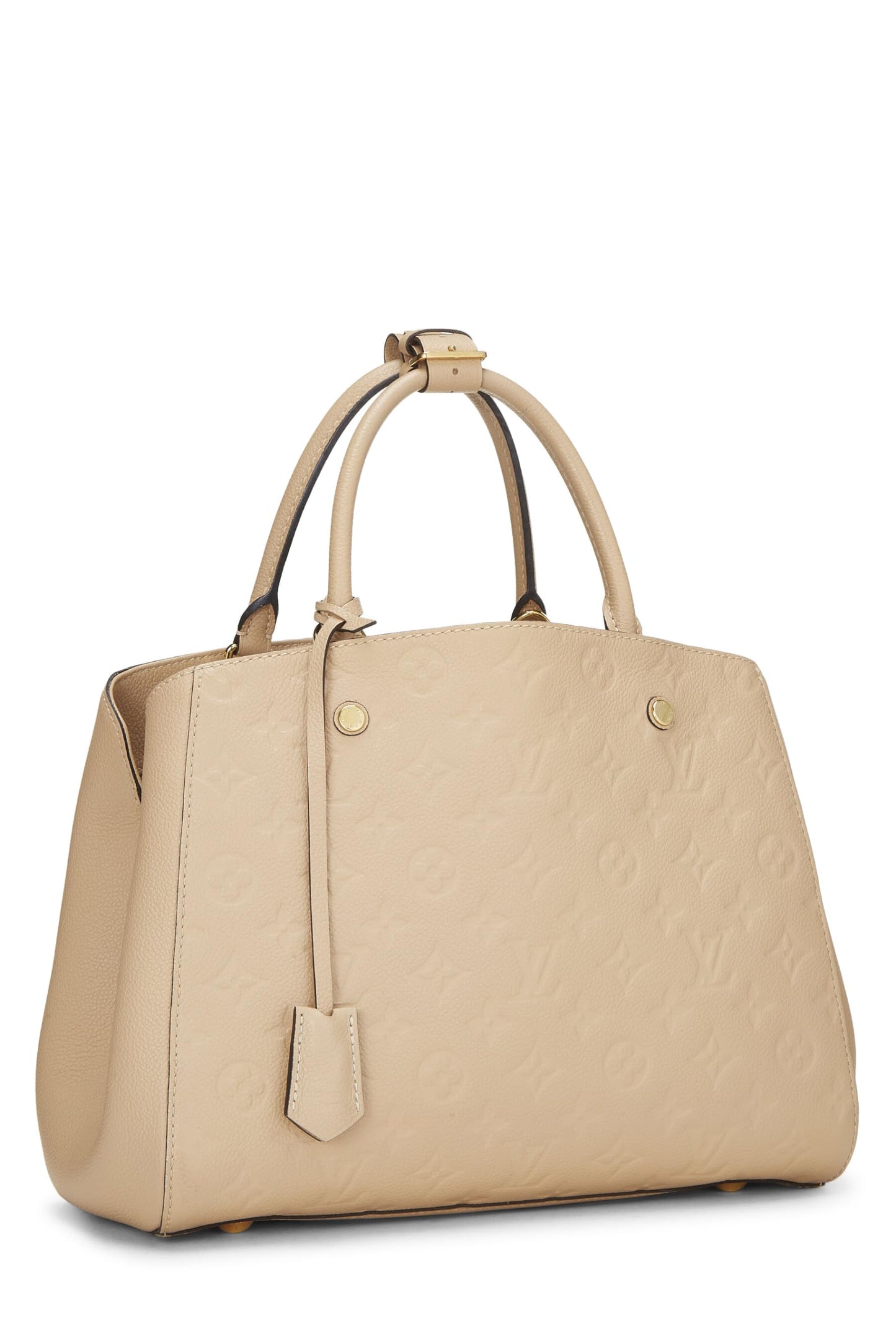 Louis Vuitton, Pre-Loved Dune Monogram Empreinte Montaigne MM, Beige