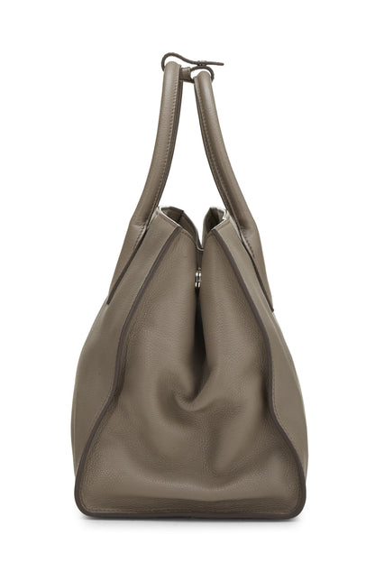 Prada, Cabas convertible Vitello Daino gris pré-aimé, Gris