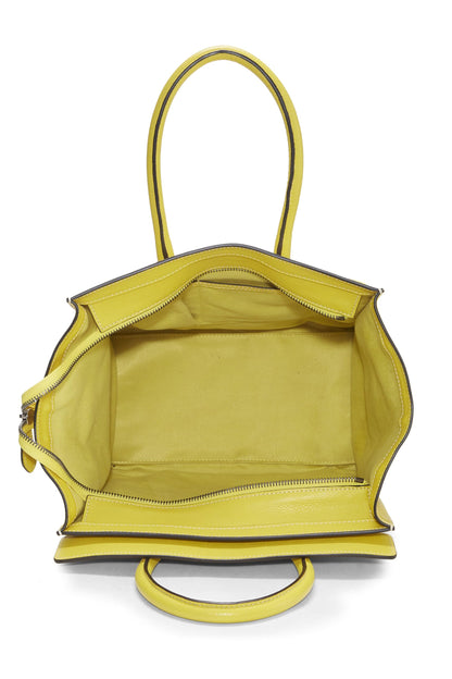 Céline, Pre-Loved Yellow Drummed Calfskin Luggage Mini, Yellow