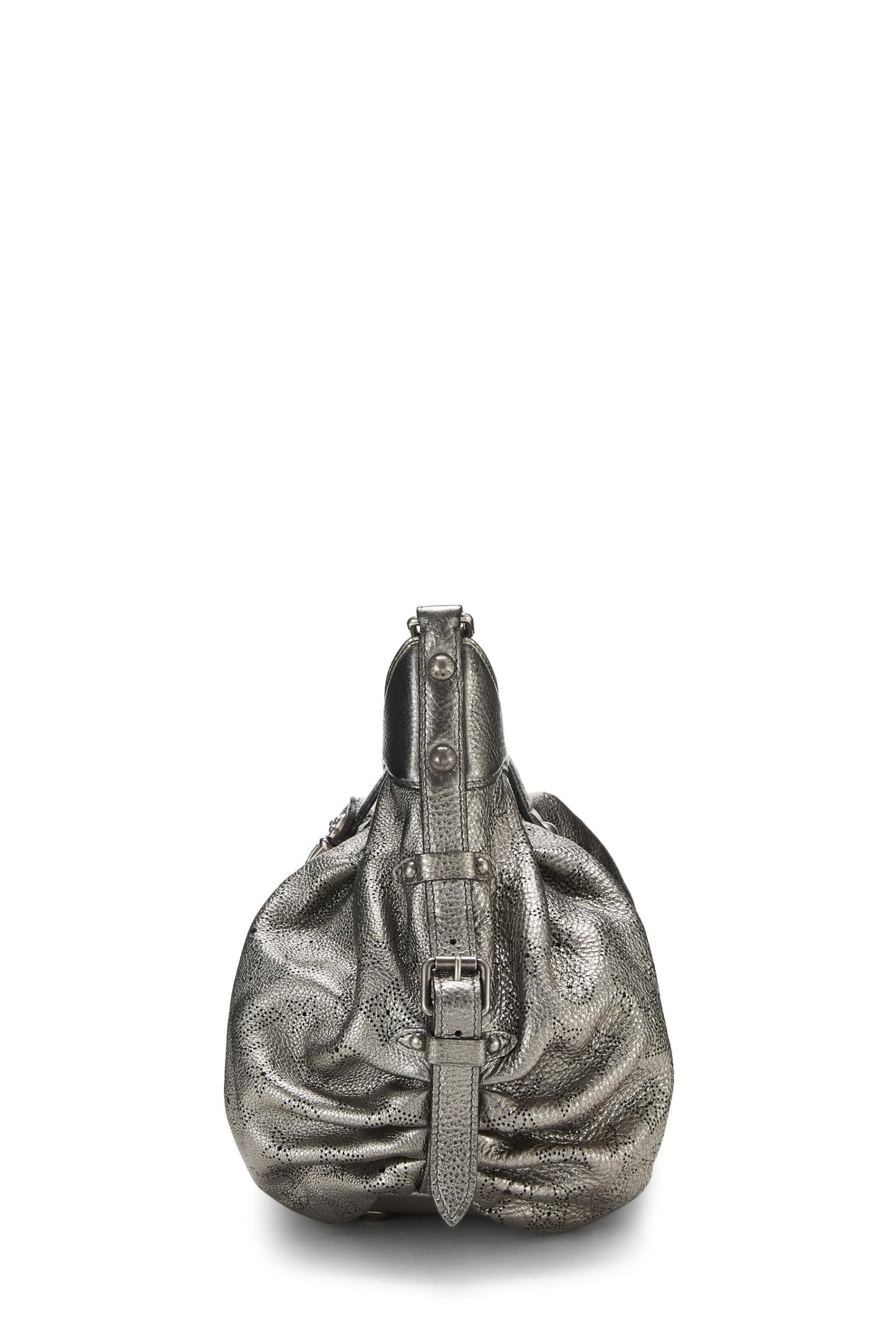 Louis Vuitton, sac hobo XS en cuir Mahina argenté d'occasion, argent