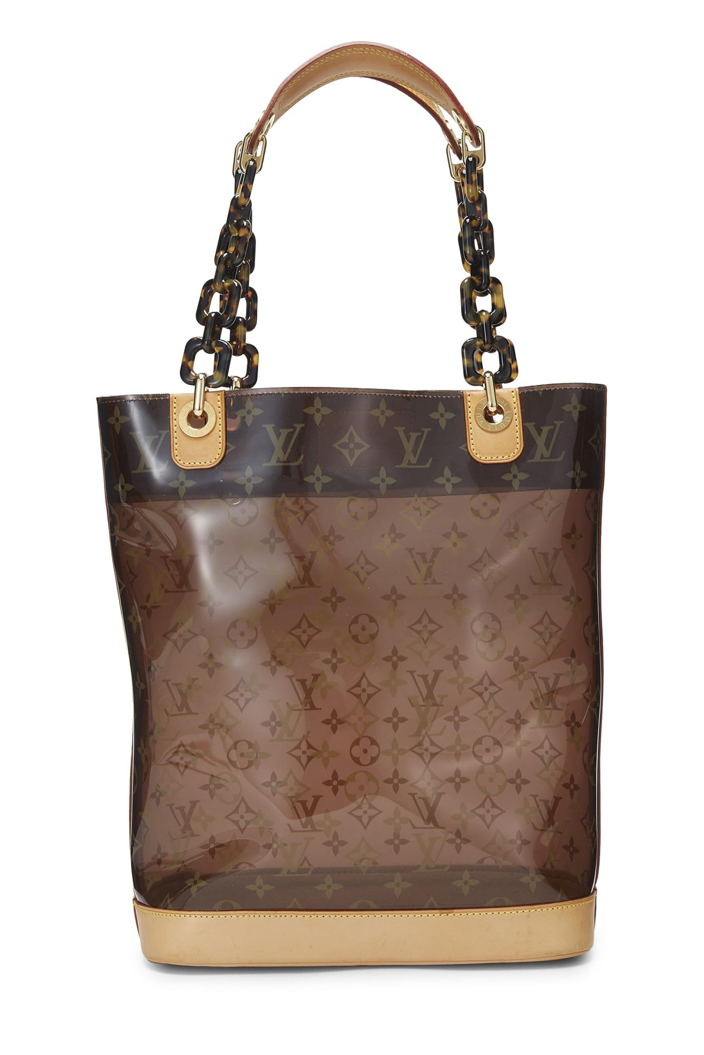 Louis Vuitton, Cabas MM en vinyle Monogram Ambre d'occasion, marron