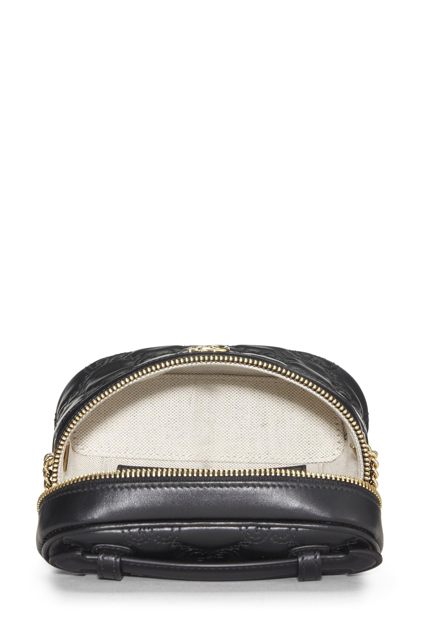 Gucci, Bolso mini con asa Guccissma Marmont negro Pre-Loved, Negro