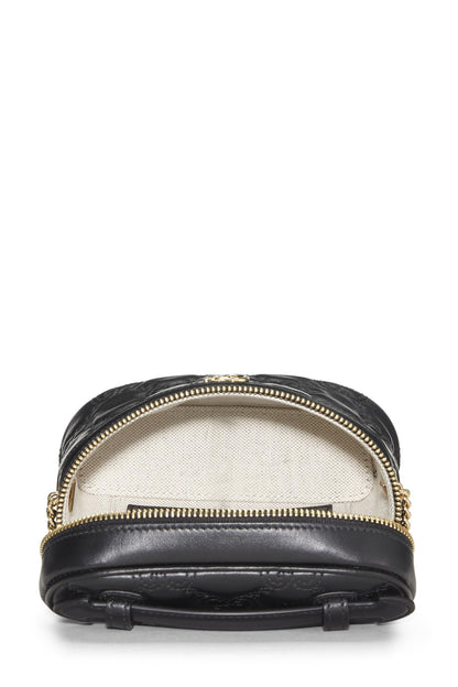 Gucci, Pre-Loved Black Guccissma Marmont Handle Bag Mini, Black