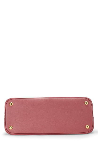 Prada, Promenade Medium Saffiano bleu d'occasion, rose