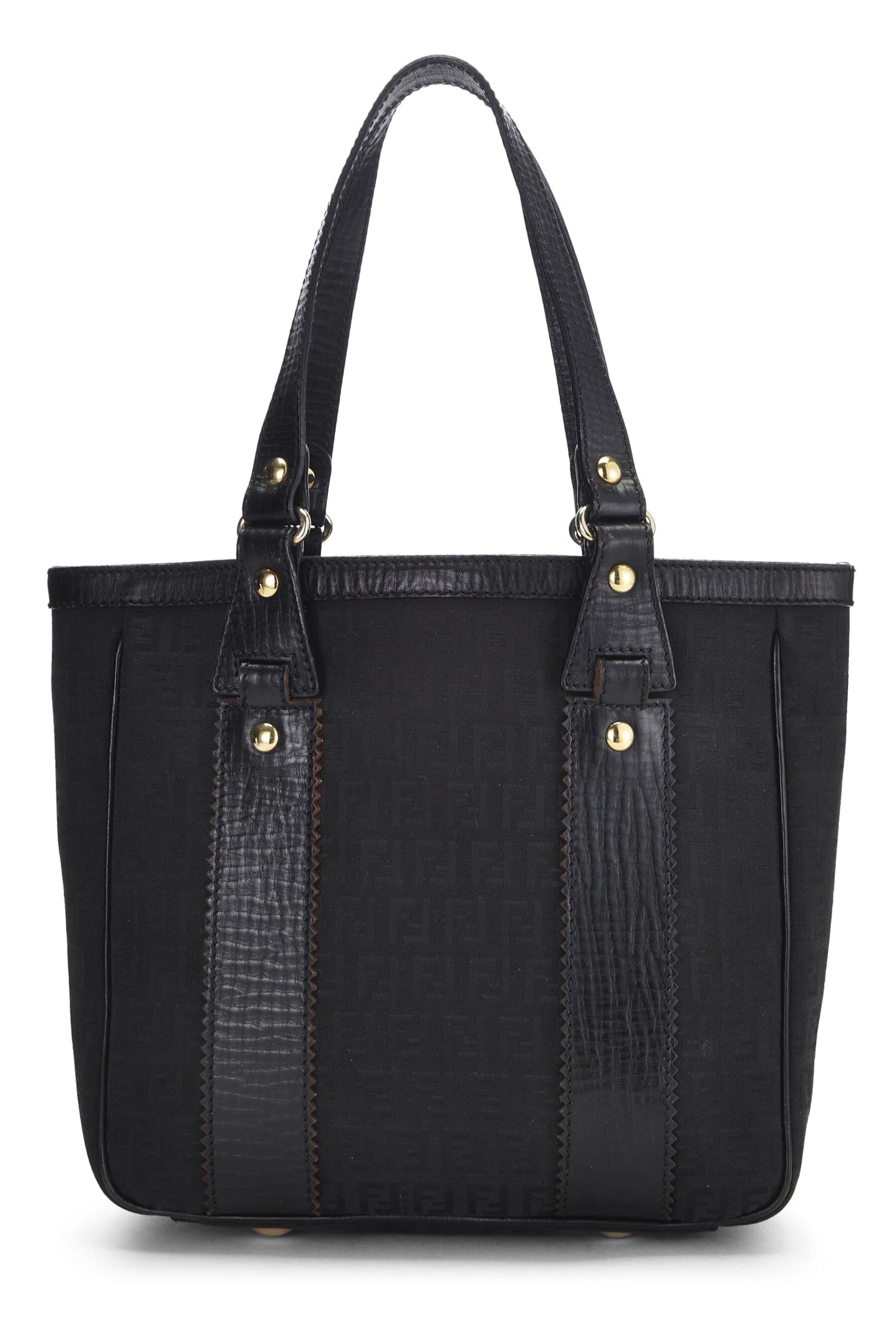 Fendi, Pre-Loved Black Zucchino Canvas Tote Small, Black