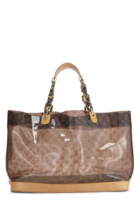 Louis Vuitton, Cabas Ambre GM en vinyle monogrammé marron d'occasion, marron