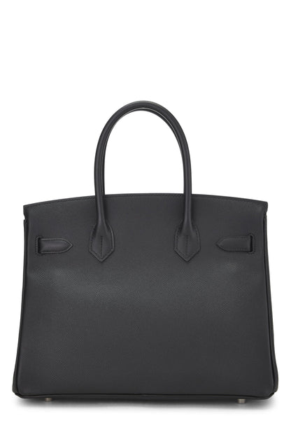 Hermès, Pre-Loved Black Epsom Birkin 30, Black