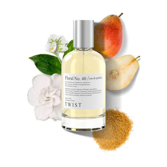 Twist Floral No. 40 - Eau De Parfum Inspired by G. Flora Gardenia, Long Lasting Perfume For Women, Paraben Free, Vegan, Clean Ingredients, Fragrance - Spray 100 ml | 3.4 fl. oz.