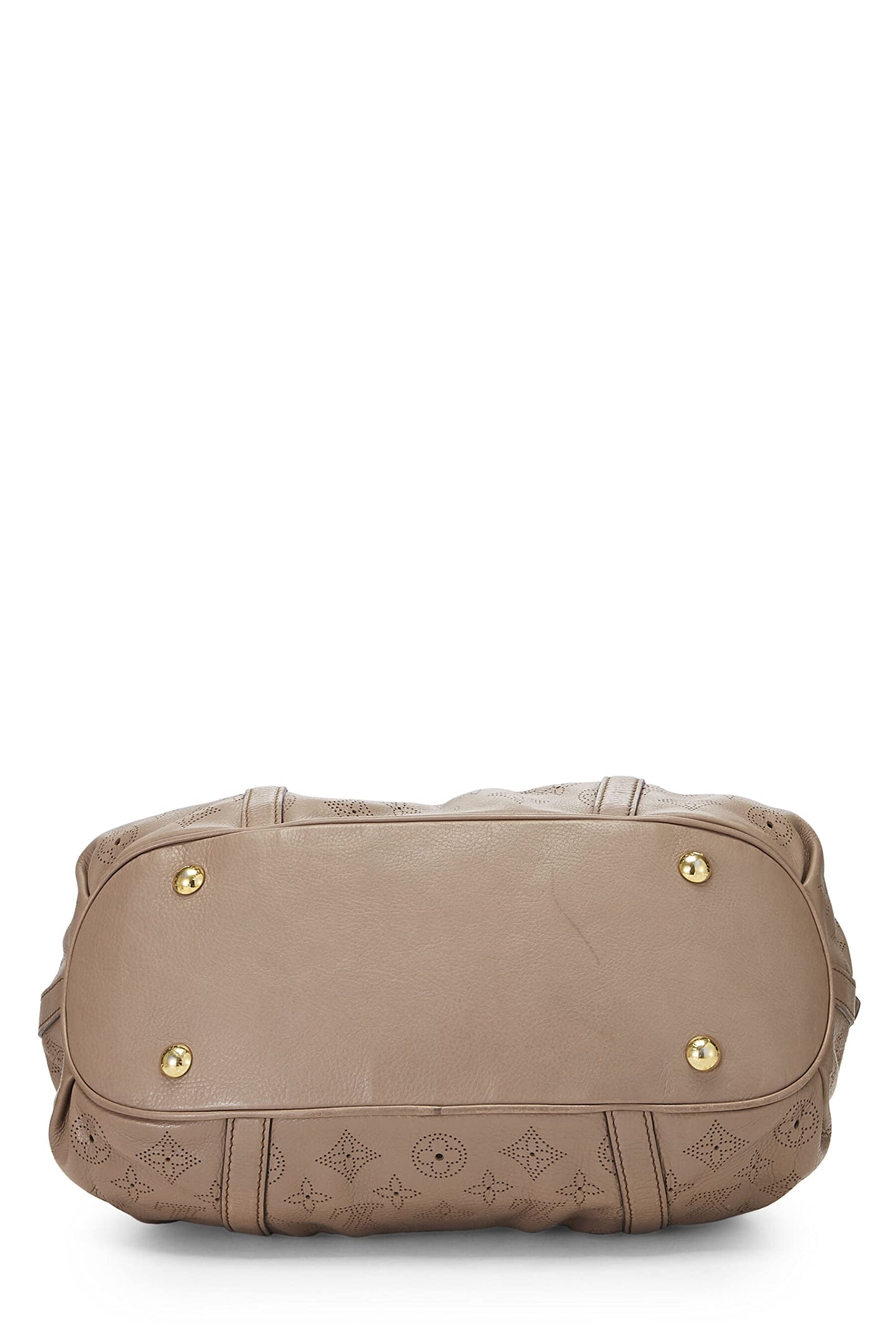 Louis Vuitton, Lunar PM en cuir Mahina Monogram Gris Pearl d'occasion, beige