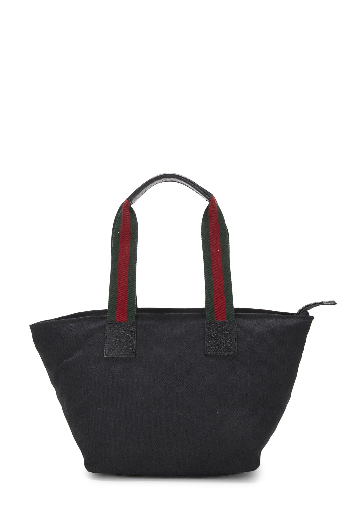 Gucci, sac fourre-tout souple zippé en toile GG noir d'occasion, petit modèle, noir