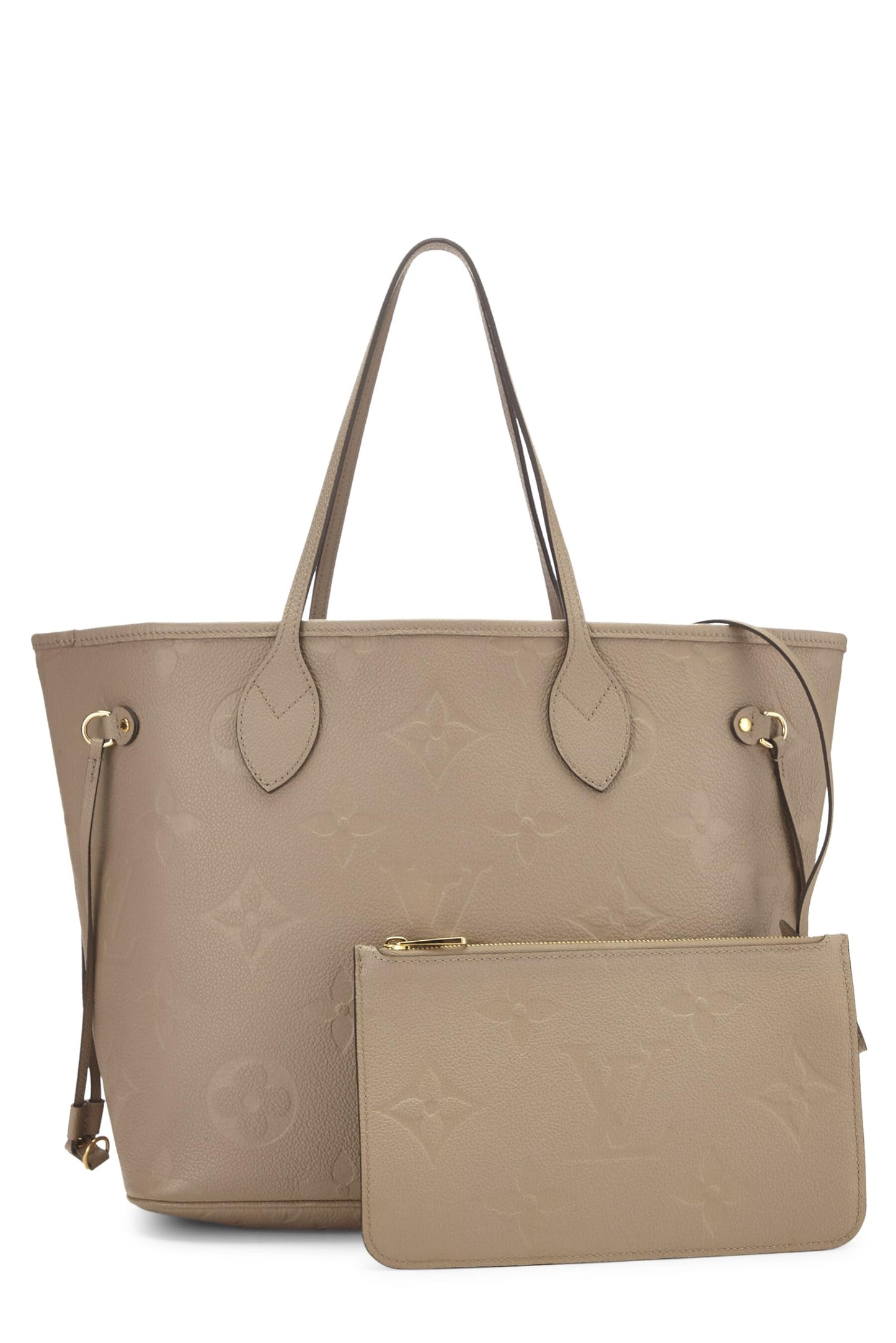 Louis Vuitton, Pre-Loved Tourterelle Monogram Empreinte Giant Neverfull MM, Grey