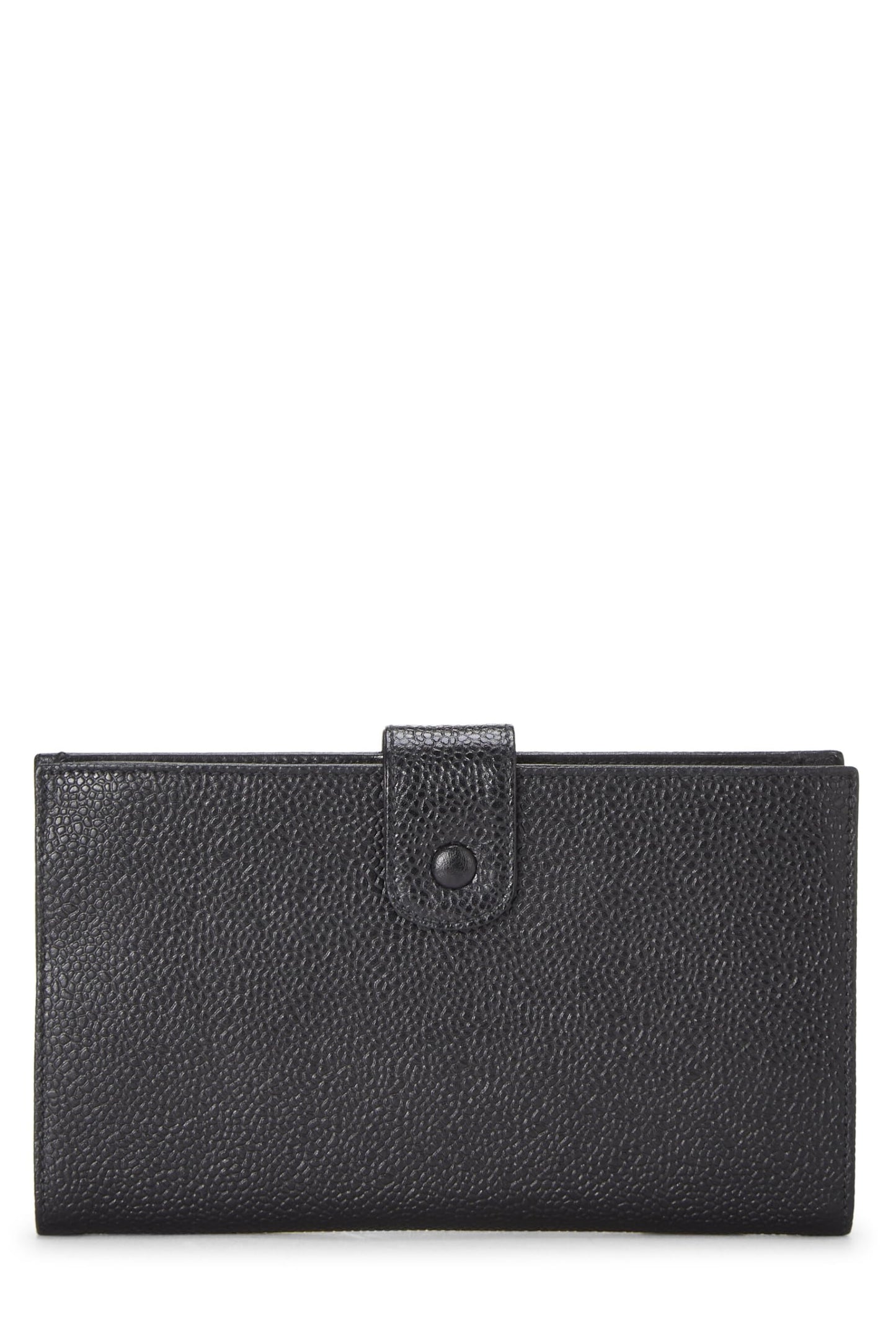 Chanel, portefeuille long Timeless 'CC' Black Caviar d'occasion, noir