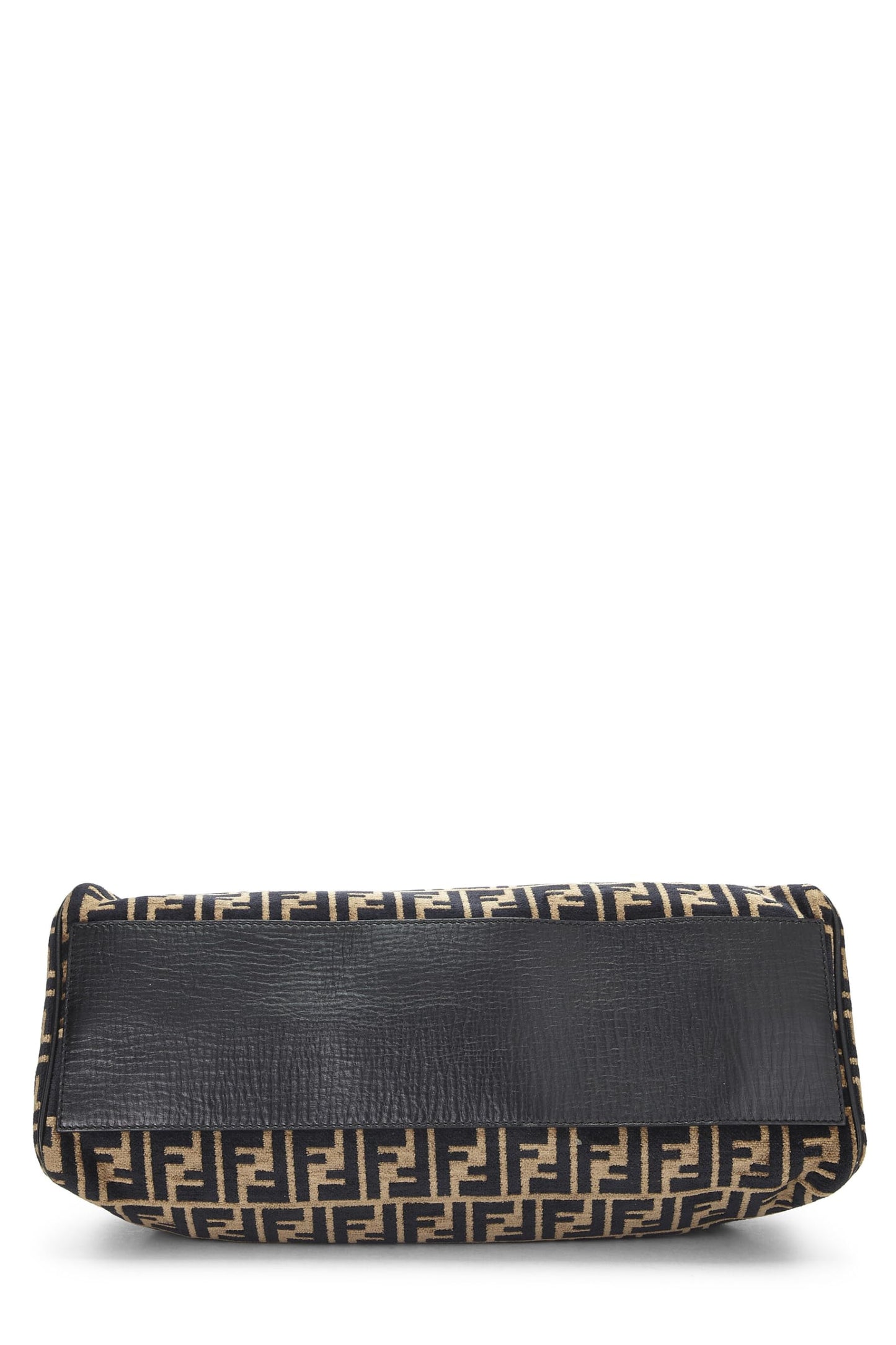 Fendi, sac en velours Zucca noir et beige d'occasion Du Jour Medium, marron