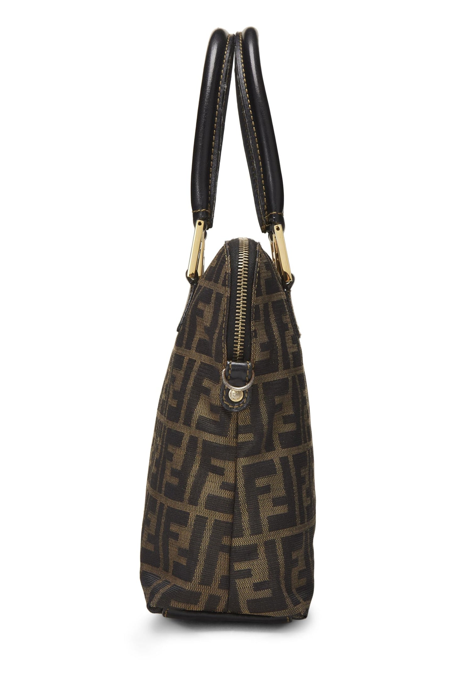 Fendi, Bolso de mano Pre-Loved Zucca de lona, ​​negro