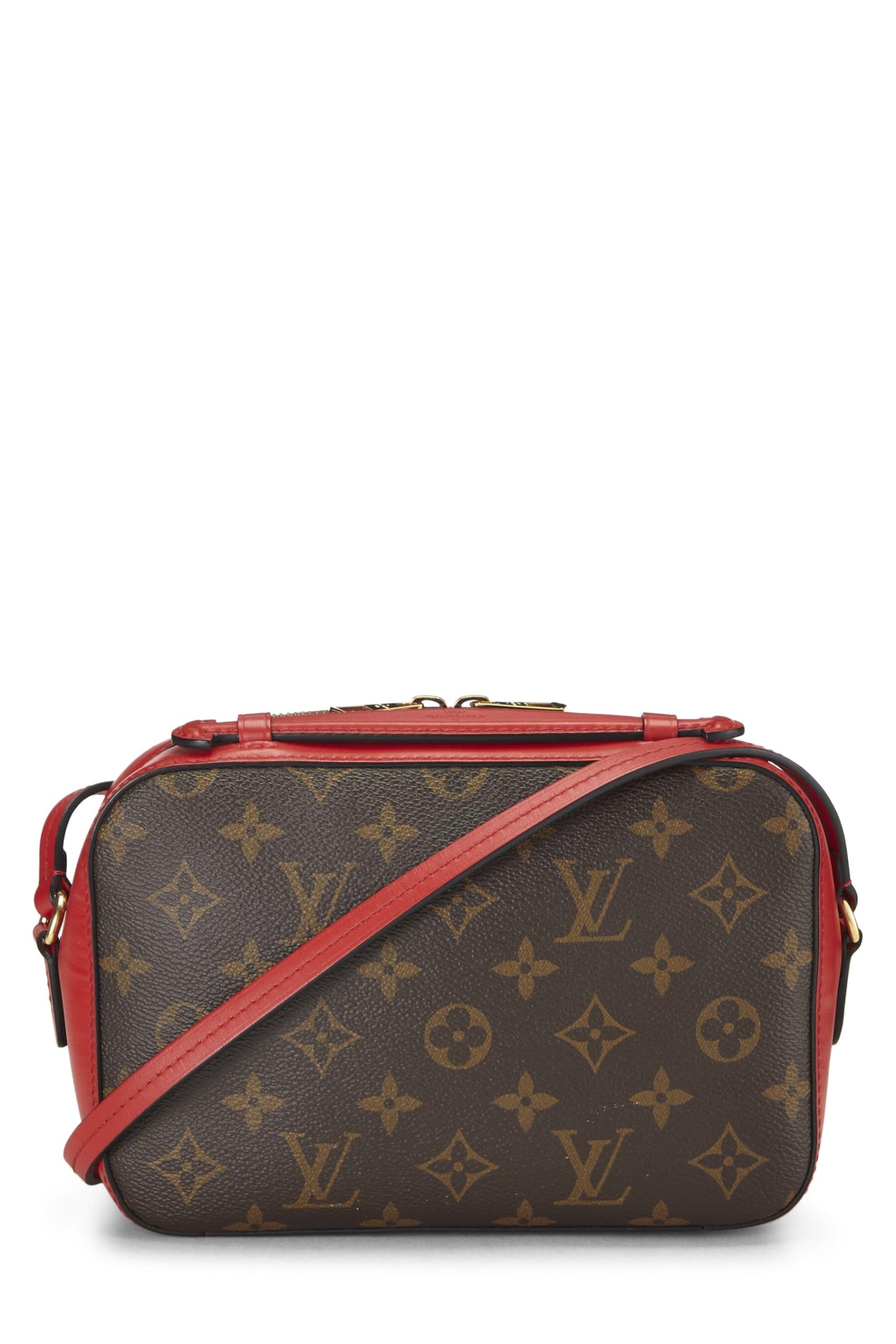 Louis Vuitton, Pre-Loved Red Monogram Canvas Saintonge, Red