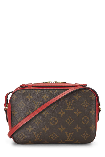 Louis Vuitton, Saintonge de lona con monograma rojo Pre-Loved, Rojo