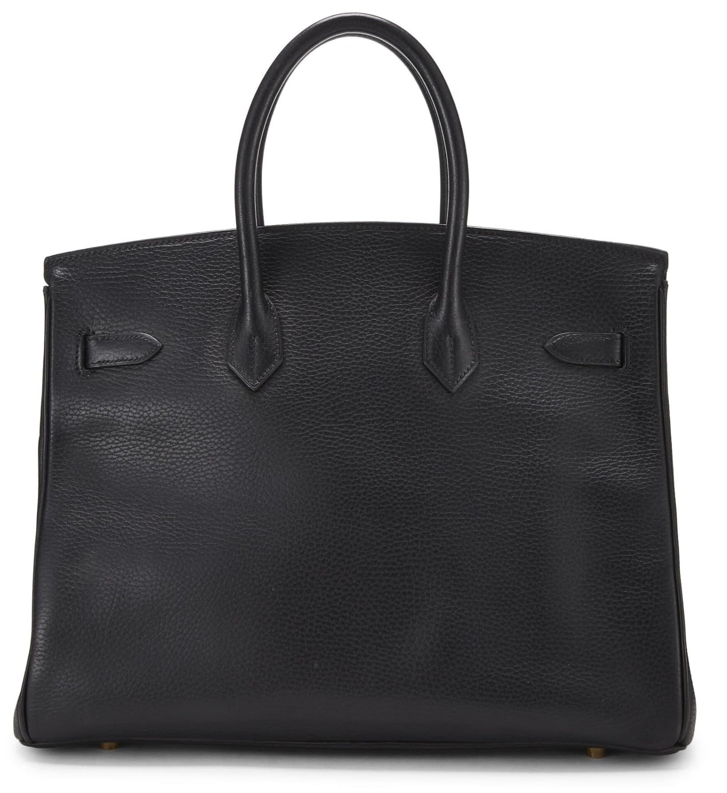 Hermès, Pre-Loved Black Ardennes Birkin 35, Black