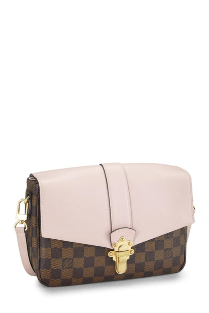 Louis Vuitton, Pre-Loved Pink Damier Ebene Clapton Crossbody, Pink