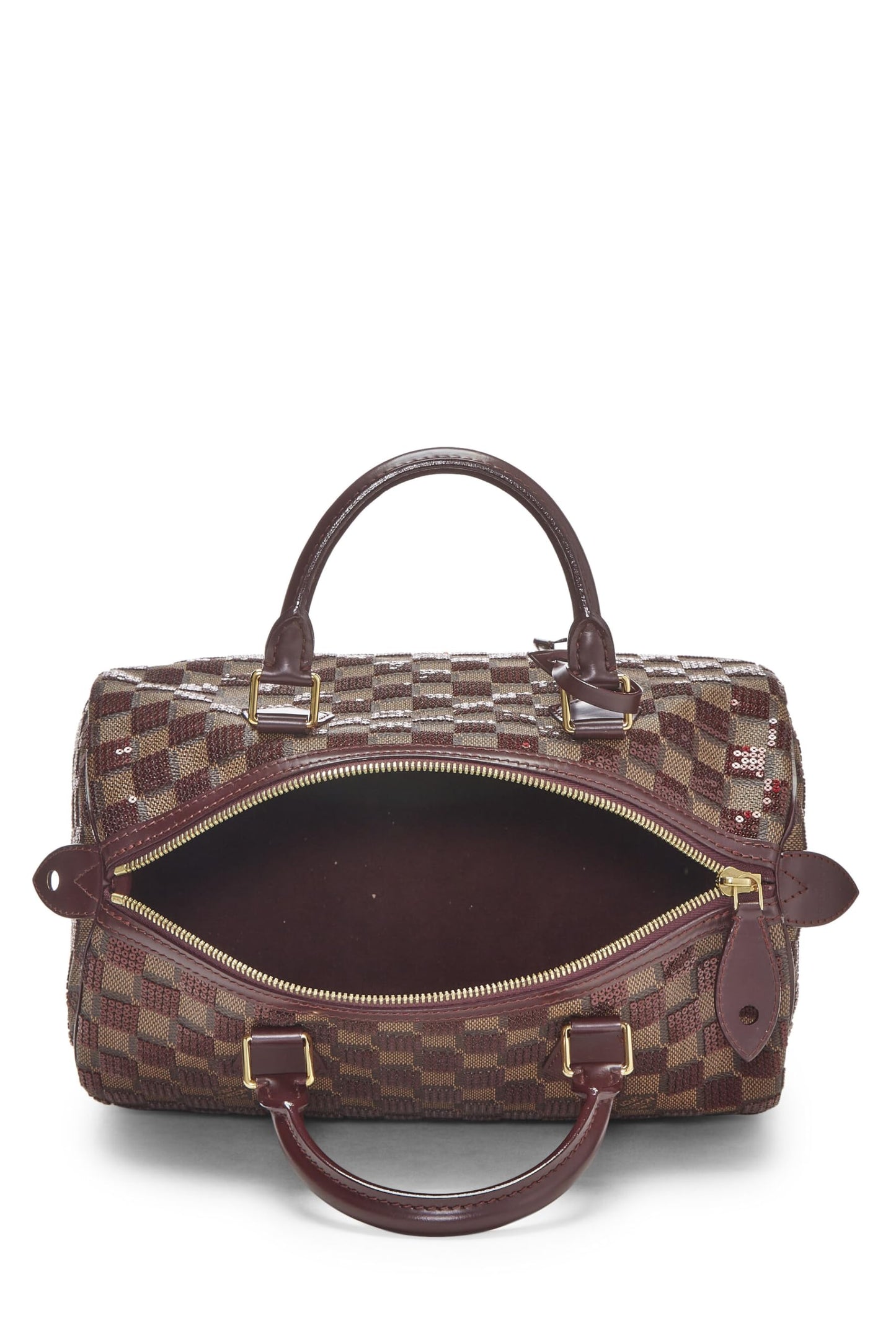 Louis Vuitton, Speedy 30 Damier Paillettes Rouge d'occasion, Rouge