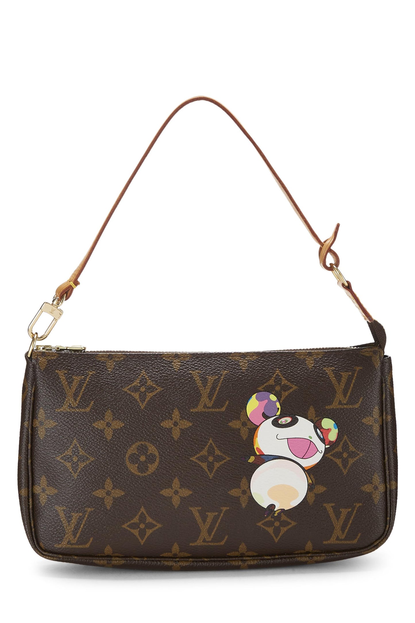 Louis Vuitton, Takashi Murakami x Louis Vuitton Monogram Canvas Panda Pochette Accessoires d'occasion, marron