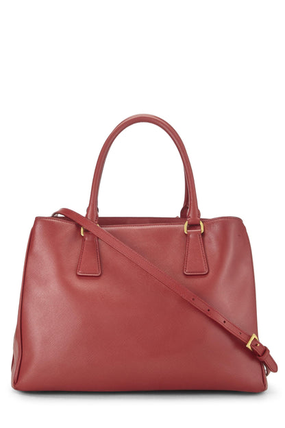 Prada, Pre-Loved Red Saffiano Executive Tote Medium, Red