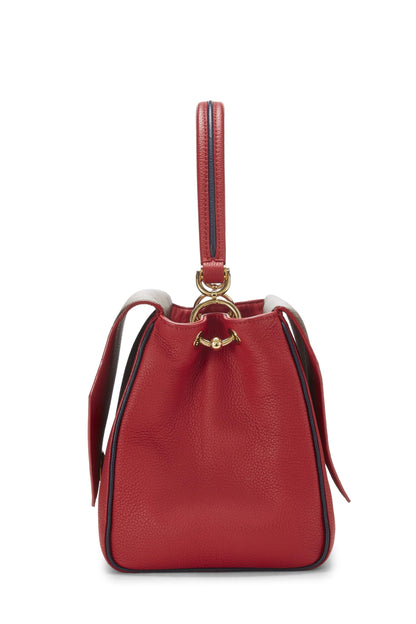 Louis Vuitton, Bolso con doble V de cuero con monograma rojo Pre-Loved, Rojo