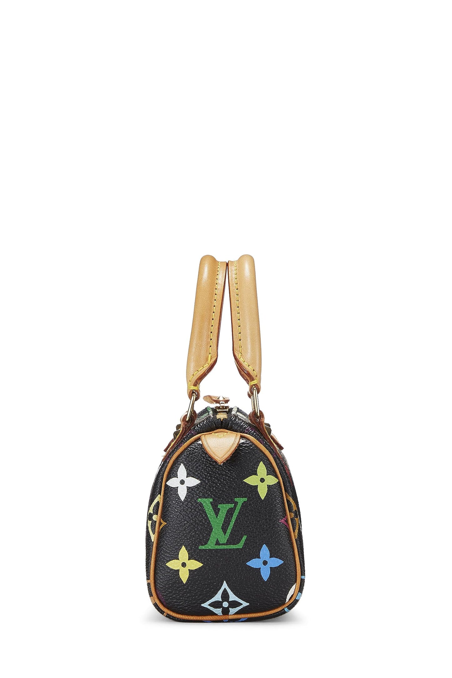 Louis Vuitton, Pre-Loved Takashi Murakami x Louis Vuitton Monograma negro Multicolore HL Speedy Mini, Negro