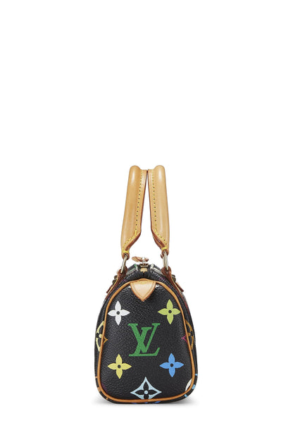 Louis Vuitton, Takashi Murakami x Louis Vuitton Black Monogram Multicolore HL Speedy Mini, Noir