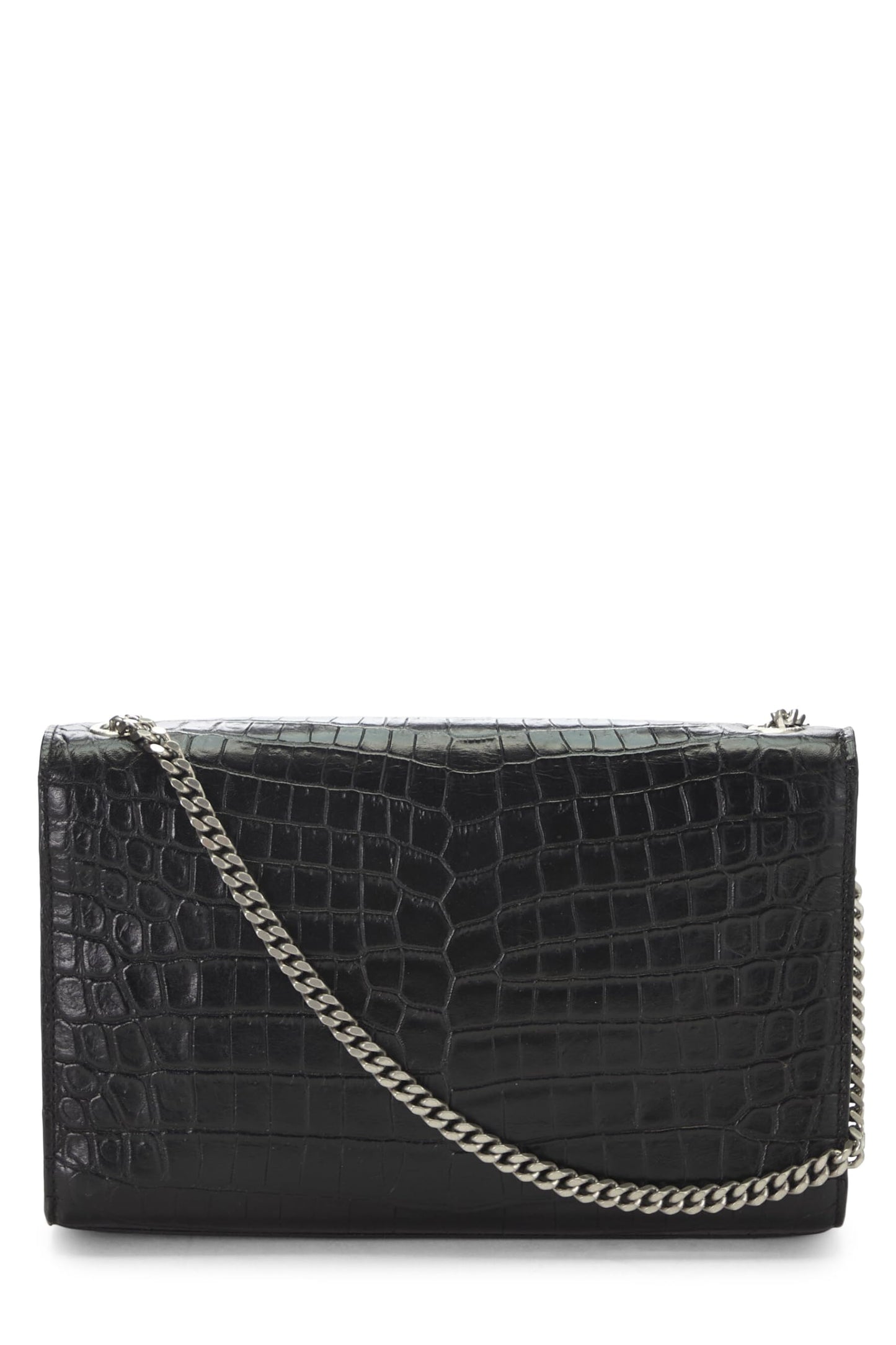 Yves Saint Laurent, Pre-Loved Black Embossed Kate Tassel Medium, Black