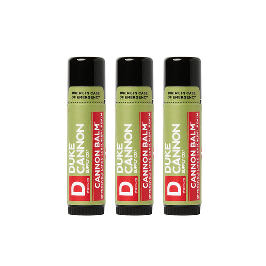 Duke Cannon Supply Co. - Bálsamo protector de labios táctico, menta fresca (paquete de 3 de 0,56 oz) Bálsamo protector de labios de rendimiento superior para hombres que trabajan duro - Menta fresca