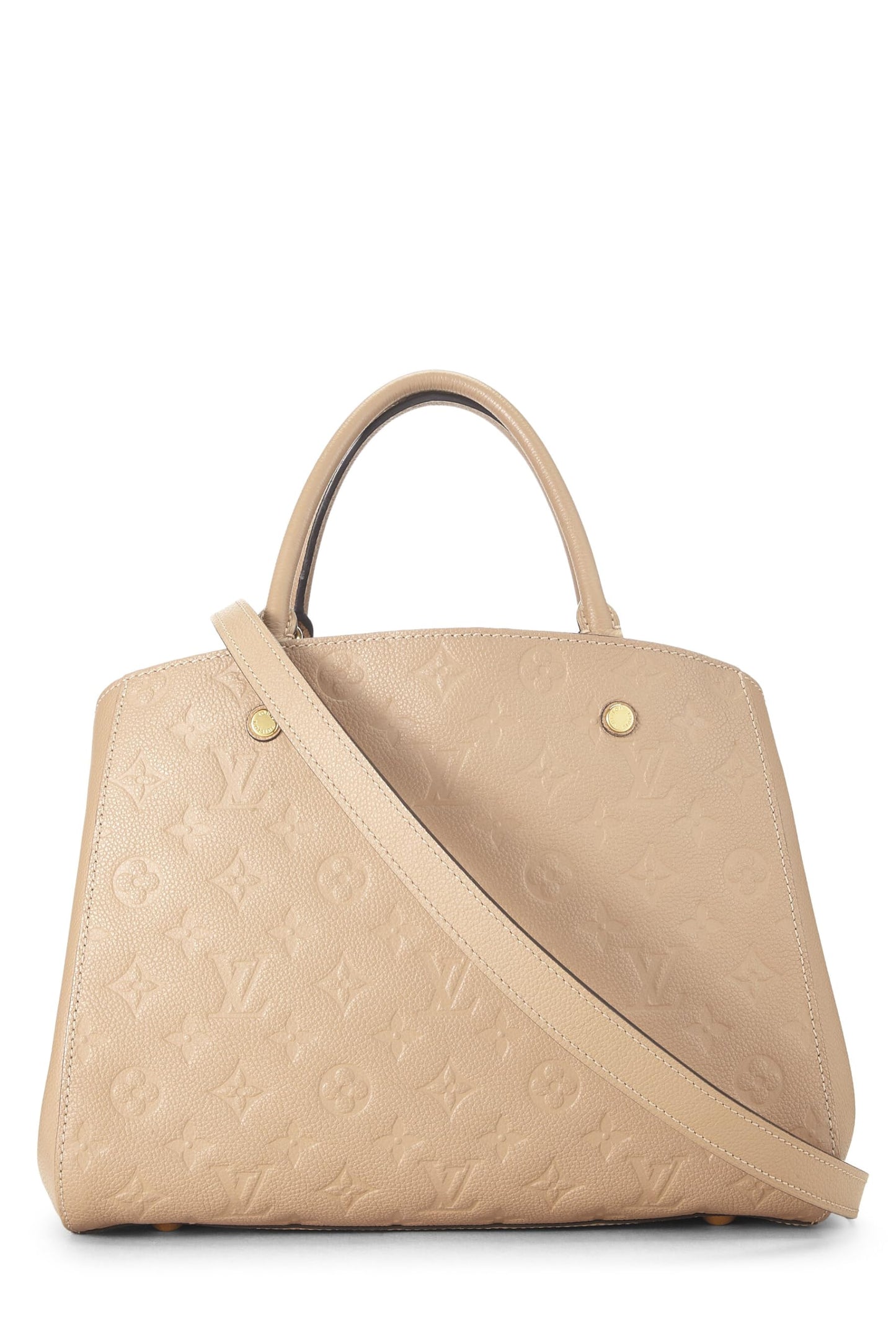 Louis Vuitton, Monogramme beige pré-aimé Empreinte Montaigne MM, Beige