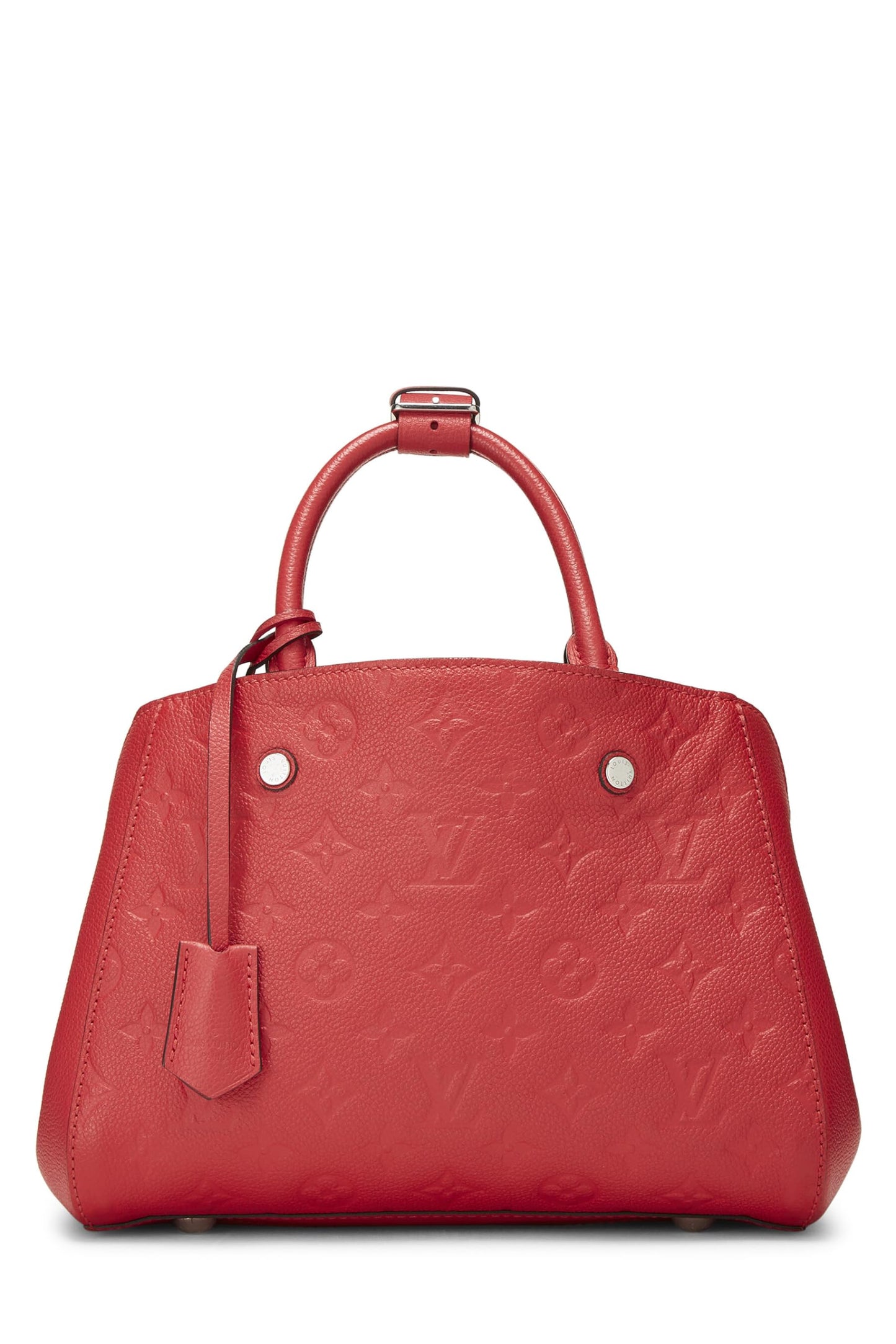 Louis Vuitton, Monogramme rouge pré-aimé Empreinte Montaigne BB, Rouge