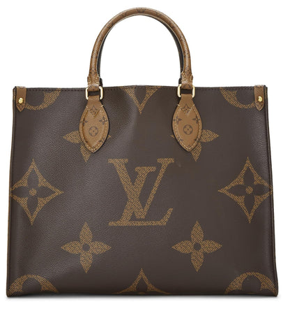 Louis Vuitton, Monogram géant marron d'occasion On The Go MM, marron