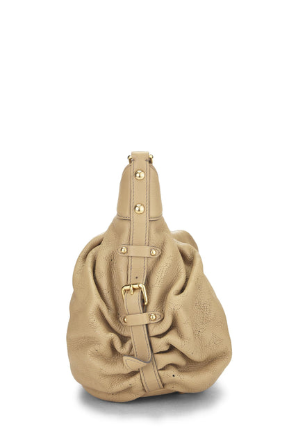 Louis Vuitton, Sac à main en cuir Mahina XS beige Monogram d'occasion, beige