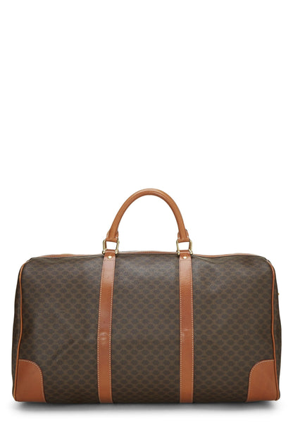 Céline, Sac Boston Macadam en toile enduite marron d'occasion, marron