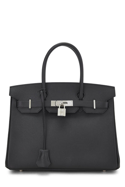 Hermès, Pre-Loved Black Epsom Birkin 30, Black