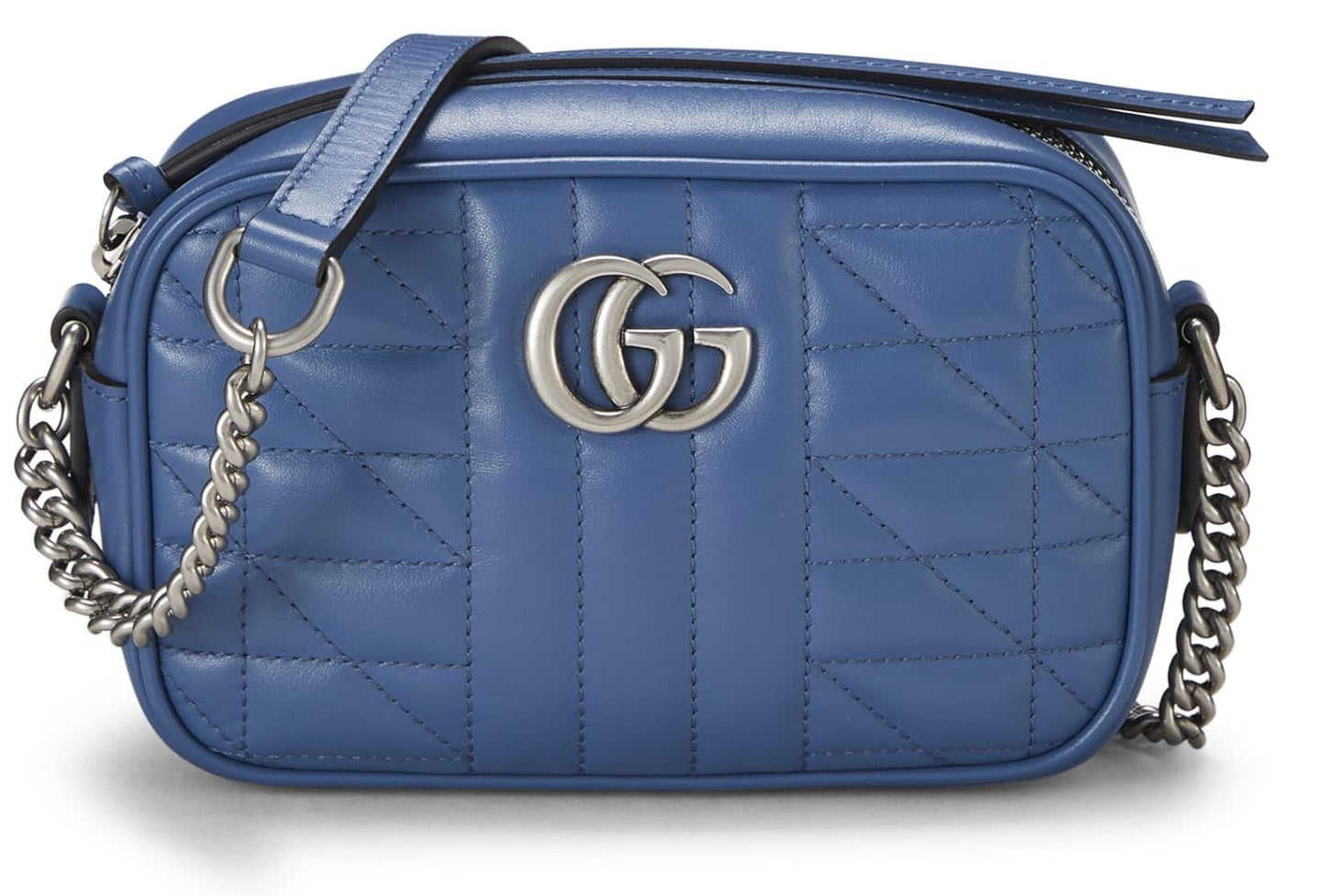 Gucci, Mini bandolera GG Marmont azul Pre-Loved, Azul